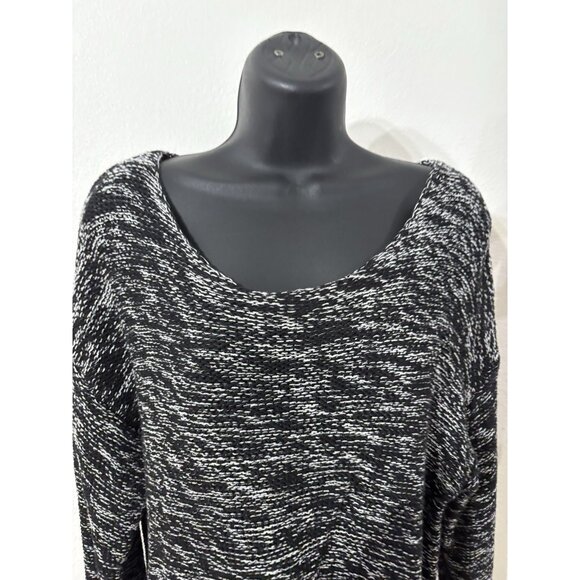 Gap Tunic Long Sleeve Sweater Women XL Black White Blended Color Knit - Picture 2 of 8